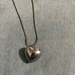 Silver Heart Pendant Necklace